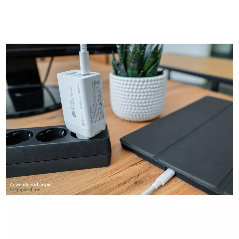 Alcasa PCA-W007W lādētājs mobilajām ierīcēm, universāls, balts, maiņstrāvas, ātrā uzlāde, iekštelpām (PCA-W007W)