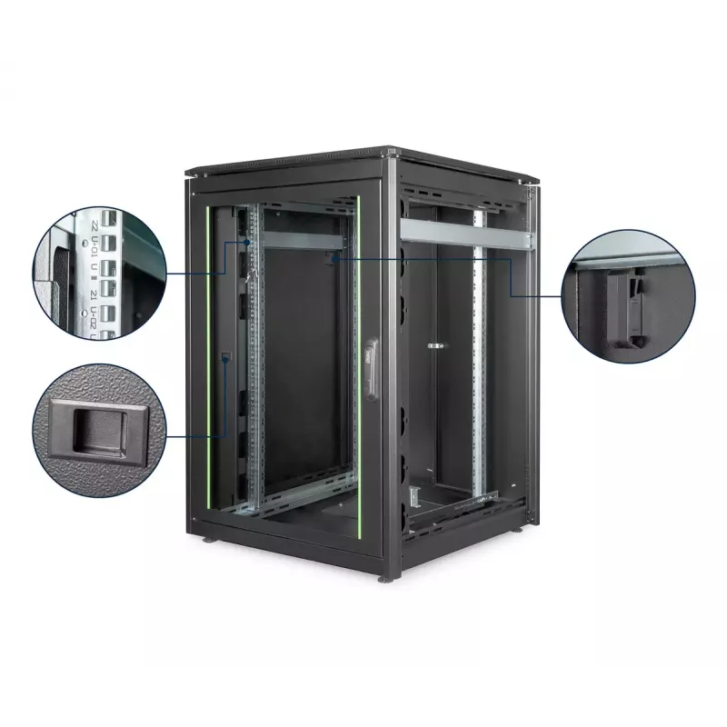 Brīvi stāvošs statīvs Digitus ® DN-19 22U-8/8-B-1