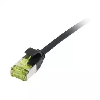 Plākstera vads RJ45, CAT6A 500 MHz, 3 m, melns, U/FTP, plāns apaļais d=3,8 mm, TPE/LSZH (Superflex), AWG32, ar Cat.7 neapstrādātu vadu, Synergy 21 (S217316V3)