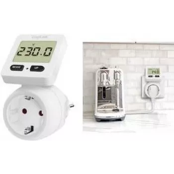 LogiLink enerģijas izmaksu mērierīce ar 180° grozāmu displeju, balta