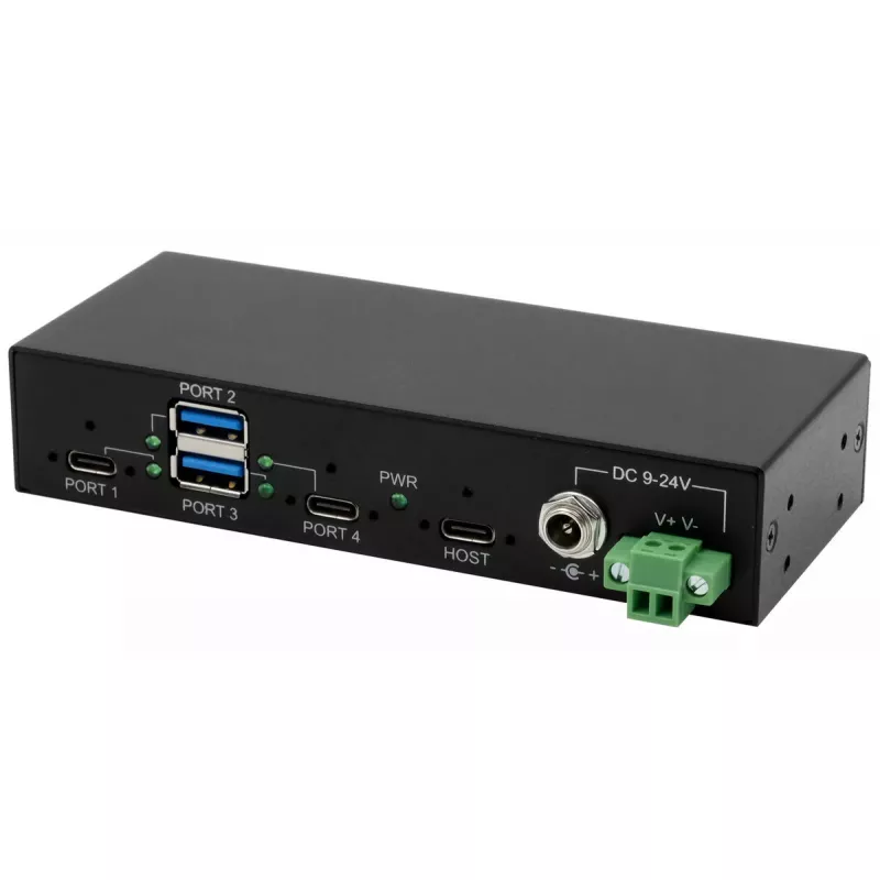 EXSYS EX-11295HMS USB 3.2 Gen 2 centrmezgls, Type-B, 10000 Mbit/s, melns