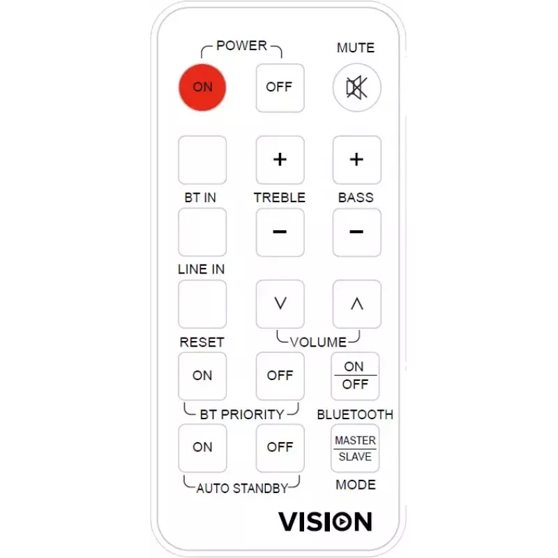 Vision CS-1900P bezvadu Bluetooth skaļrunis, divpusējs koaksiālais, 35 W, balts