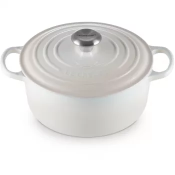 Le Creuset Signature Roaster round 24cm meringue (21177247164430)