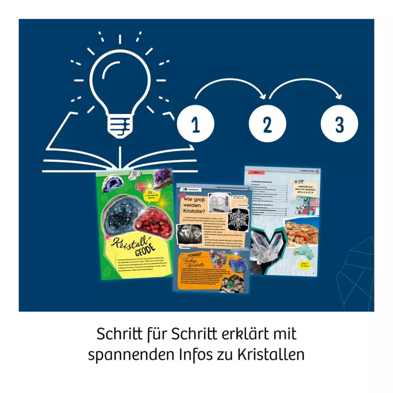 Audzējiet kristālus, eksperimentu komplekts