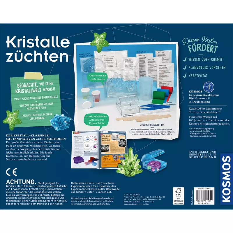 Audzējiet kristālus, eksperimentu komplekts