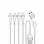 4smarts 541024 USB kabelis 1,2 m USB A/USB C USB C/Micro USB-A/Lightning balts (541024)
