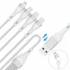 4smarts 541024 USB kabelis 1,2 m USB A/USB C USB C/Micro USB-A/Lightning balts (541024)