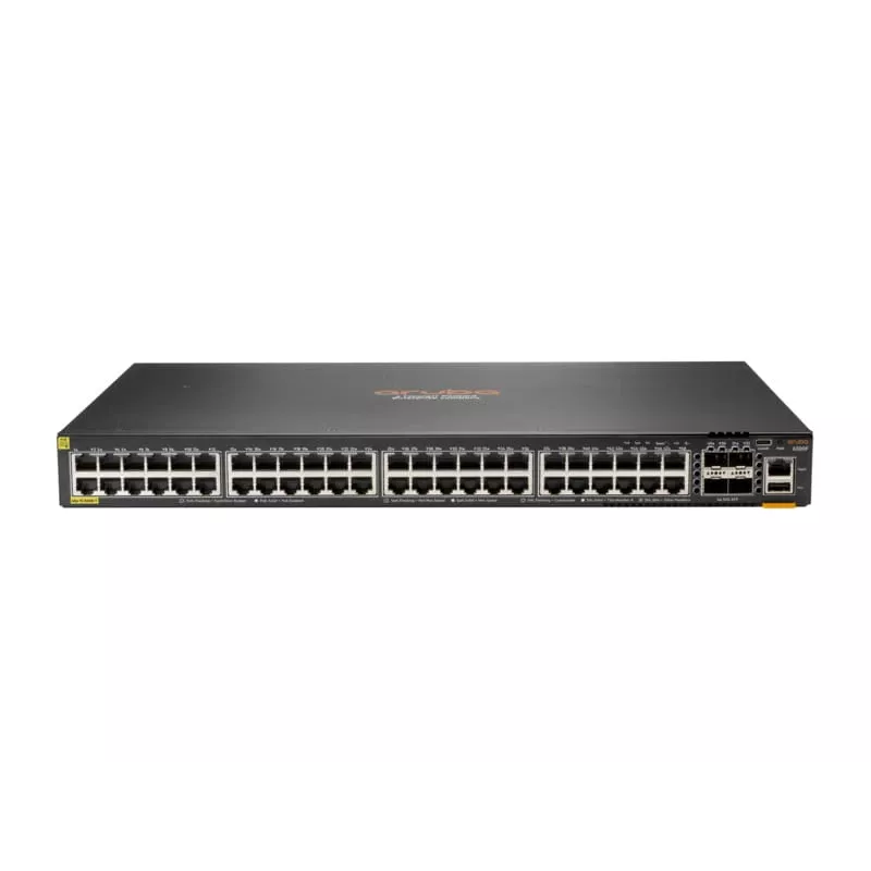 HPE Aruba 6300F - slēdzis - L3 - pārvaldāms - 48 x 10/100/1000 (PoE+) + 4 x 50 Gigabit Ethernet SFP56 - montējams statīvā - PoE+ - TAA atbilstošs