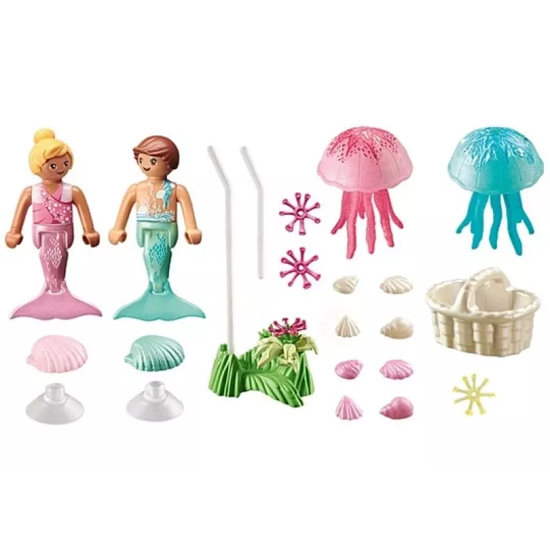 Figūriņu komplekts Princess Magic 71504 Mermaid Kids with Jellyfish