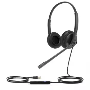 Yealink UH34 Lite Dual UC - austiņas - uz auss - vadu - USB - melnas - piemērotas Yealink SIP-T43, T46, T48, T53, T54, T57, VP59, T58, VP59