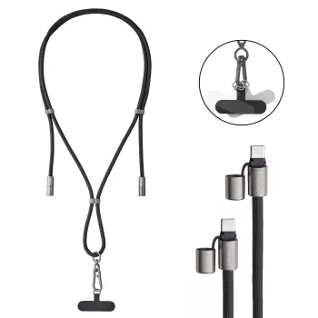 Kabelis USB-C uz USB-C 1,65 M/LANYARD Melns 7991000 Intenso