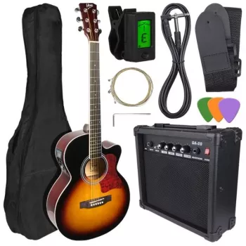 V-TONE EAG SET SB - komplekts (4/4 elektroakustiskā ģitāra + pastiprinātājs), sunburst