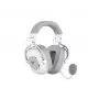 Over-ear austiņas HAVIT H2002YG — 2,4G bezvadu, Bluetooth, vadu, 20–20 000 Hz, 10 m diapazons, 257 g (balta/pelēka)