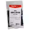 Kāpņu tipa kabeļsaites Fischer 87488 neilons melns 100 gab. 100mm 2.5mm
