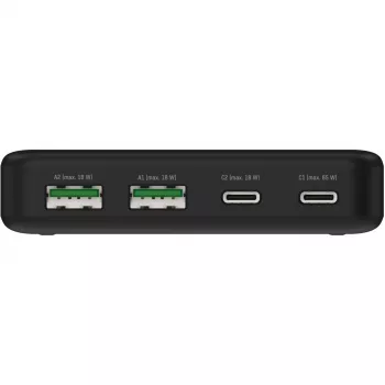 USB lādētājs darbvirsmas lādētājs DC465PD (melns, 65 W, PD, Quick Charge 3.0)
