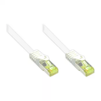 RJ45 komutācijas kabelis ar Cat.7 neapstrādātu kabeli un aizbīdņa aizsardzību (RNS®), S/FTP, PiMF, bez halogēna, 600 MHz, OFC, balts, 60 m, Good Connections® (8070R-600W)