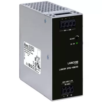 Barošanas bloks Lancom Systems LANCOM DPSU-480/55 — 480 W, maiņstrāva 100–240 V, TS35 DIN, melns/tērauds
