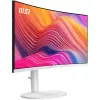 34 collu MSI Modern MD342CQPWDE izliekts VA LCD monitors 3440×1440 UWQHD 21:9, 4 ms, 300 cd/m², USB centrmezgls, skaļruņi, VESA, augstumā regulējams — Balts