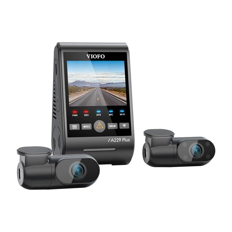 Videoreģistrators VIOFO A229 PLUS 3CH 2K + 1080p WiFi GPS
