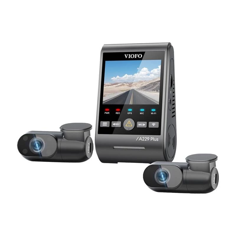 Videoreģistrators VIOFO A229 PLUS 3CH 2K + 1080p WiFi GPS