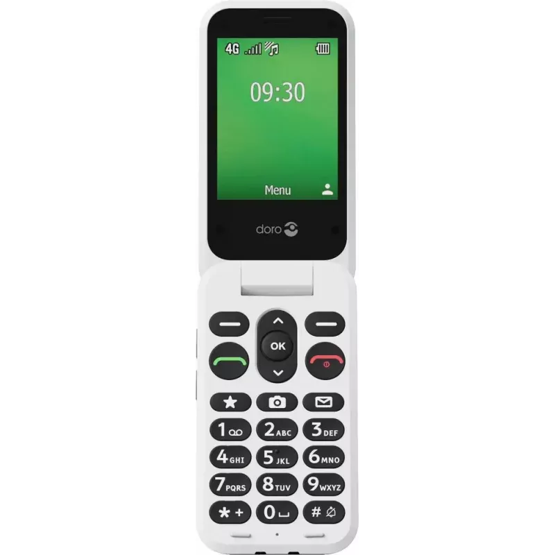 Feature phone Doro Leva E30 2.8 collas 1150 mAh Melns Balts