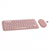 Logitech Pebble 2 Combo tastatūra un pele, iekļauts universāls RF bezvadu + Bluetooth QWERTZ vācu rozā (920-012205)