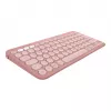 Logitech Pebble 2 Combo tastatūra un pele, iekļauts universāls RF bezvadu + Bluetooth QWERTZ vācu rozā (920-012205)