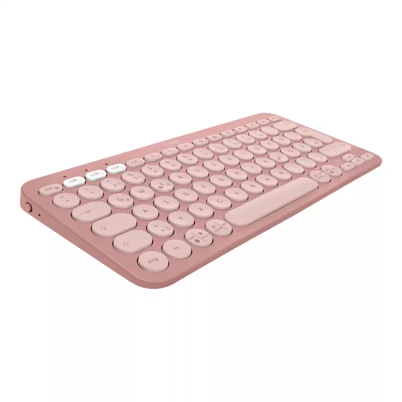 Logitech Pebble 2 Combo tastatūra un pele, iekļauts universāls RF bezvadu + Bluetooth QWERTZ vācu rozā (920-012205)