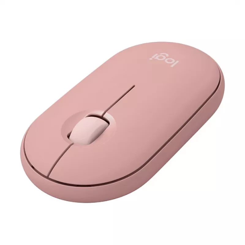 Logitech Pebble 2 Combo tastatūra un pele, iekļauts universāls RF bezvadu + Bluetooth QWERTZ vācu rozā (920-012205)