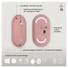 Logitech Pebble 2 Combo tastatūra un pele, iekļauts universāls RF bezvadu + Bluetooth QWERTZ vācu rozā (920-012205)