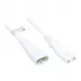 Euro pagarinātājs C8 spraudnis (taisns) uz C7/Euro 8 ligzdu (taisna), Balts, 0,75 mm², 2 m, Good Connections® (P0870-W020)