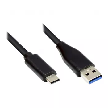 Good Connections GC-M0126 - 0,5 m - USB C - USB A - USB 3.2 Gen 1 (3.1 Gen 1) - 5000 Mbit/s - Melns