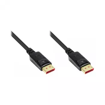 Savienojuma kabelis DisplayPort 1.4, 8K / UHD-2 @60Hz, zeltīti kontakti, CU, melns, 0,5m, Good Connections® (4814-005S)