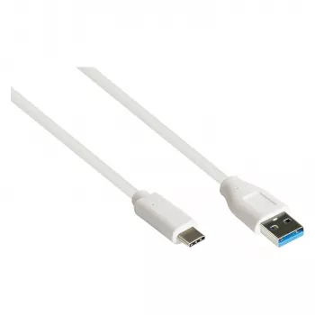 Good Connections 2831-AC005W - 0,5 m - USB A - USB C - USB 3.2 Gen 2 (3.1 Gen 2) - 10000 Mbit/s - Balts