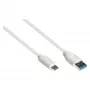 Good Connections 2831-AC005W - 0,5 m - USB A - USB C - USB 3.2 Gen 2 (3.1 Gen 2) - 10000 Mbit/s - Balts