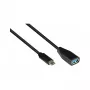 Good Connections 2811-OTG - 0,1 m - USB C - USB A - USB 3.2 Gen 1 (3.1 Gen 1) - 5000 Mbit/s - Melns
