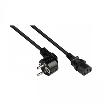 Netzkabel Schutzkontakt-Stecker Typ E+F (CEE 7/7, gewinkelt) an C13 (gerade), schwarz, 1,50 mmÂ², 7,5 (P0130-S075)