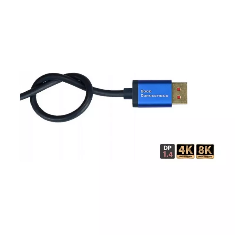Alcasa SmartFLEX kabelis - 5 m - DisplayPort - DisplayPort - vīrišķais - vīrišķais - 7680 x 4320 pikseļi (4814-SF050B)