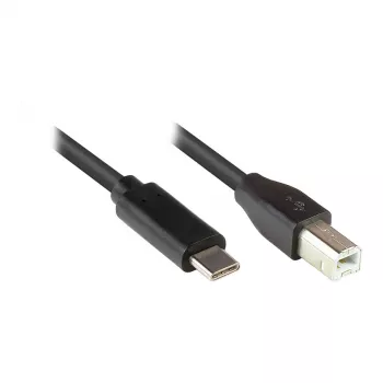 Good Connections 2510-CB005 - 0,5 m - USB C - USB B - USB 2.0 - 480 Mbit/s - melns