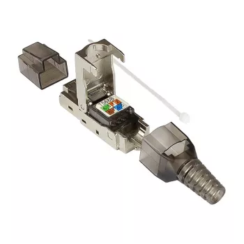 Good Connections GC-N0147 - RJ-45 - Melns - Sudraba - Caurspīdīgs - Vīrišķais - taisns - Cat6a - S/UTP (STP)
