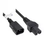 IEC ierīces karstā stāvokļa ierīces savienojuma kabelis C14 (taisns) uz C15 (taisns), melns, 0,75 mm², 1 m, Good Connections® (P1450-S010)