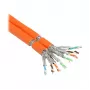 Instalācijas kabelis, Cat.7 neapstrādāts kabelis, S/FTP, PiMF, 1000MHz, 2x4P Duplekss, AWG23, FRNC-B, oranžs, 500m, Good Connections (GC-N0067)