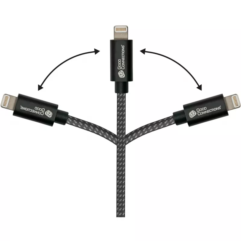 Good Connections USB 2.0 Lade- und Datenkabel für iPhone/iPad/iPod USB-A Stecker an Lightning - Das hochwertig verarbeitete und offiziell von Apple ze