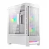 PC korpuss Cougar COUGAR Airface RGB Midi Tower balts — 230×386×491 mm, atbalsta 3x120/140 mm priekšā, 1x120 mm aizmugurē, 2,5/3,5 collu diskus