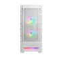 PC korpuss Cougar COUGAR Airface RGB Midi Tower balts — 230×386×491 mm, atbalsta 3x120/140 mm priekšā, 1x120 mm aizmugurē, 2,5/3,5 collu diskus
