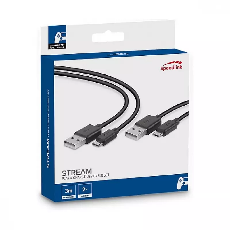 USB kabelis SPEEDLINK SL-450104-BK 3m USB A Micro-USB A Melns