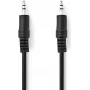 Nedis Stereo-Audio kabelis | 3.5 mm Plug | 3.5 mm Plug - nickel-plated | 1.00 m | Round | Melns | Box