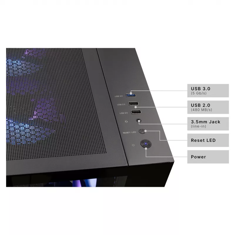 KAPITVA DATORA R90-031 Ryzen 7 5700X 32GB 1TB SSD RTX5070 Windows 11