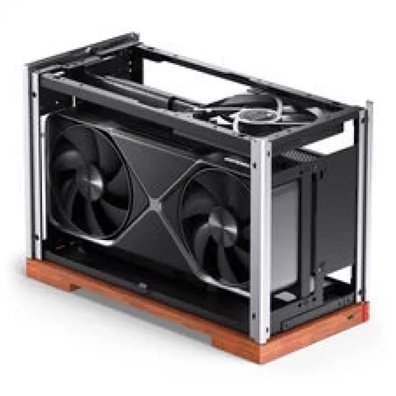 Jonsbo T9 Melns datora korpuss Mini-Enclosure ITX PCIe 5.0 pacēlāja kabelis - melns (T9 Melns PCIE 5.0)