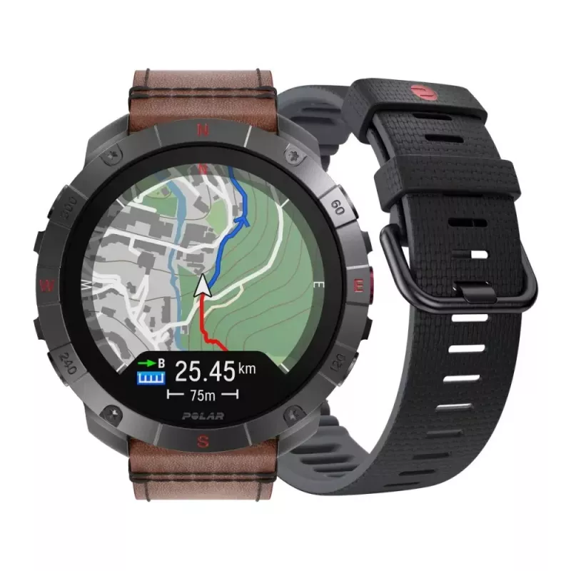 Viedpulkstenis Polar Grit X2 Pro Titan Melns